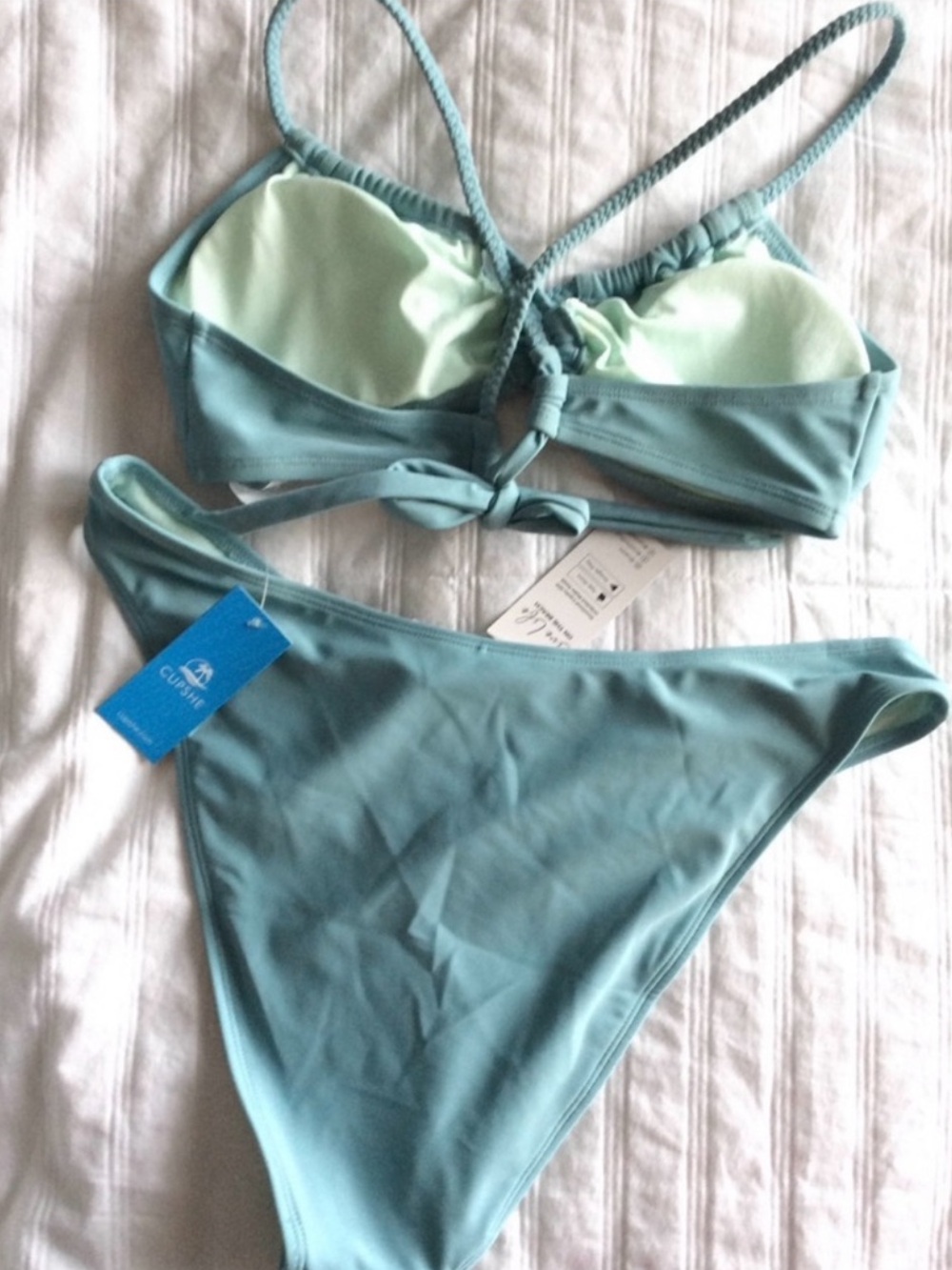 NWT Cupshe Emerge Braided Cut Out Cheeky Bikini - Picture 7 of 10